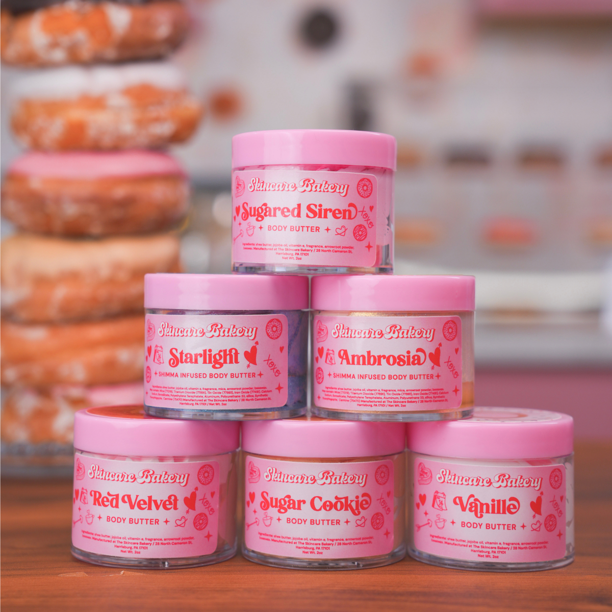 Donut Box Upgrade: Donut Body Butter Box + Gourmand Hot Girl Hot Sauce Body Oil Sample Pack
