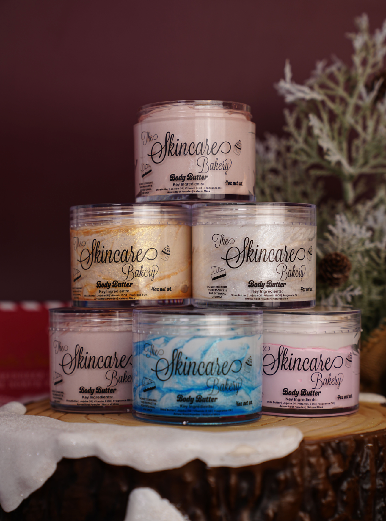The Skincare Bakery X Holiday 4oz Limited Edition Body Butters