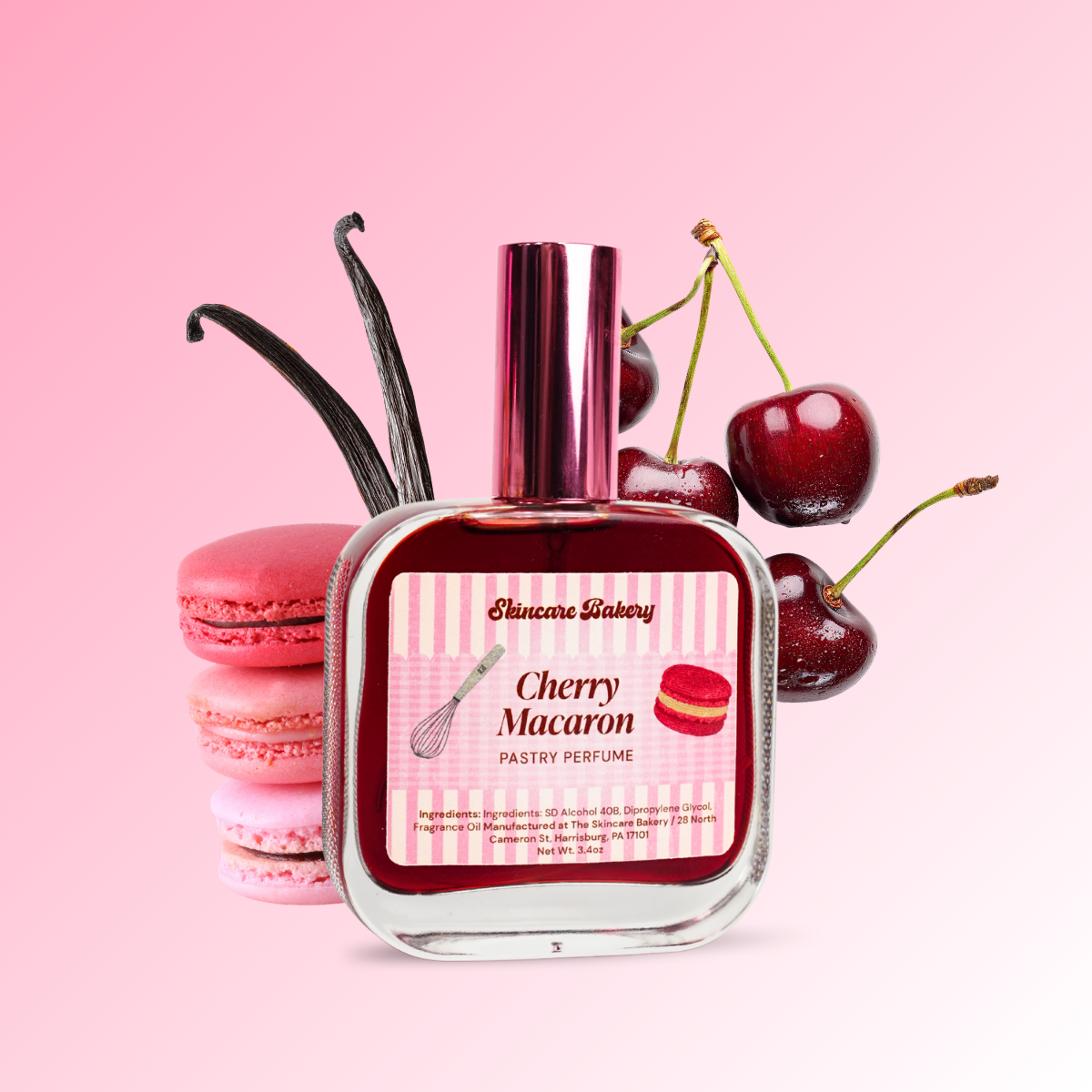 Cherry Macaron Perfume Pastry