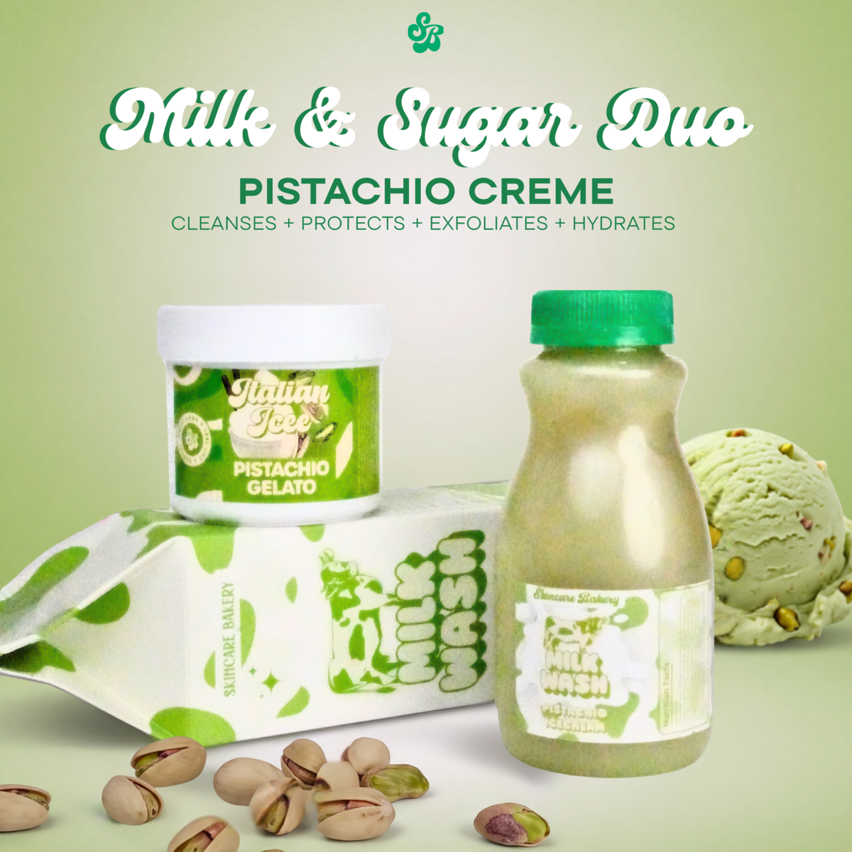 Milk Wash- Pistachio Gelato