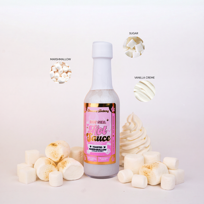 Sugared Marshmallow Tasting Flight: Sugared Marshmallow Shimmer Hot Girl Hot Sauce Body Oil + Marshmallow Mania Perfume Pastry Sample Pack