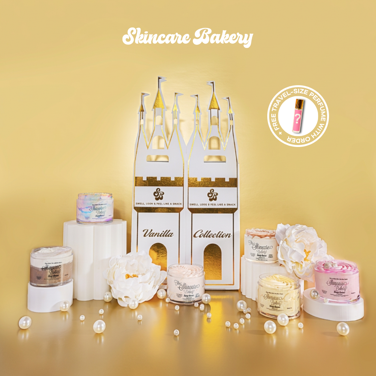 Vanilla Castle Box Upgrade: Castle Box + Vanilla Hot Girl Hot Sauce Body Oil Sample Pack